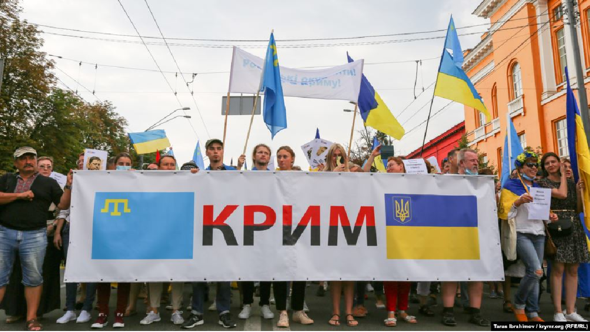 На Марші Незалежності вперше кримські війскові пройшлися окремою колоною